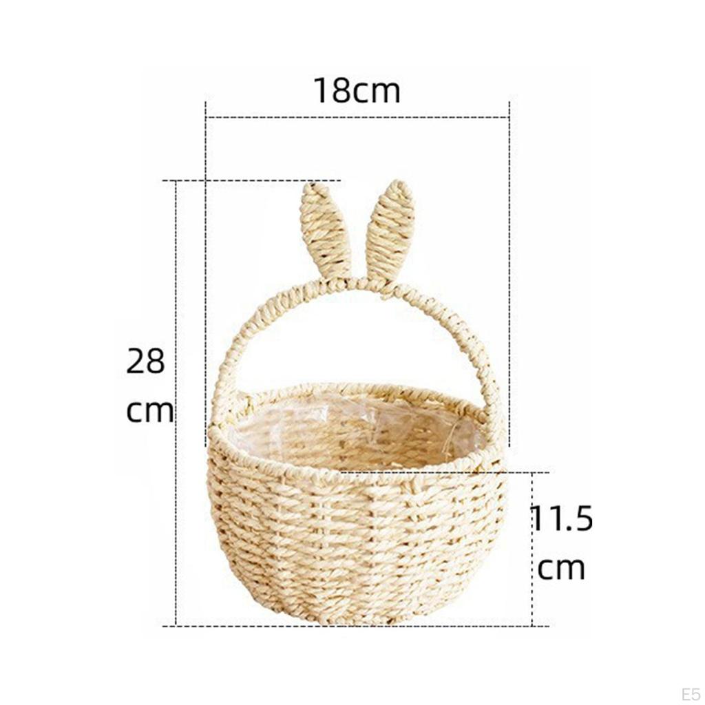 Easter Eggs Candies Gift Storage Basket 18x28cm Cute Decoration Multifunctional for Egg