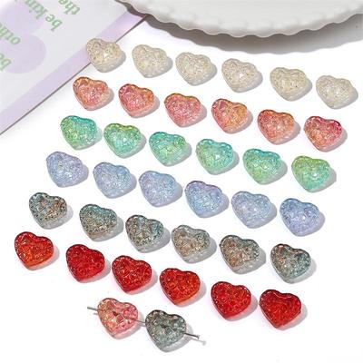 Kristallglas Liebes Schleife Lose Abstandshalter Perlen für DIY Armband Halskette 10 Stück