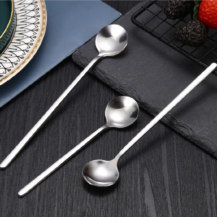 Stainless Steel Coffee Spoon Round for Head Spoon Korean Style Vintage Teaspoons
