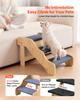 VEVOR Wood Pet Stairs, 3-Step Dog Stairs for High Beds, Sofa & Cars, 68 Kg Load Capacity, Non-Slip Surface