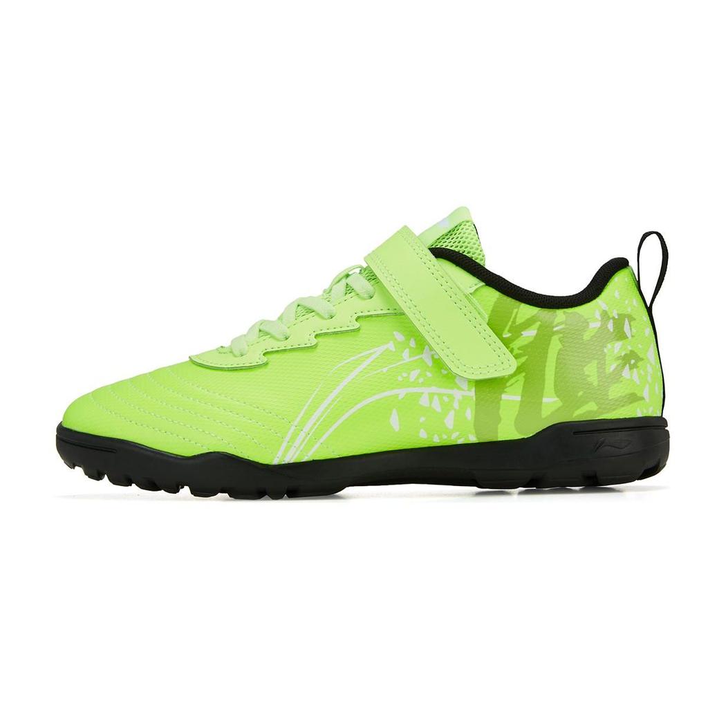 Li Ning Kids Strike 2.0 Anti-Slip Shock Absorbing Durable Low-Top Football Shoes Kids Football Shoes Fluorescent-Green YKGT004-1