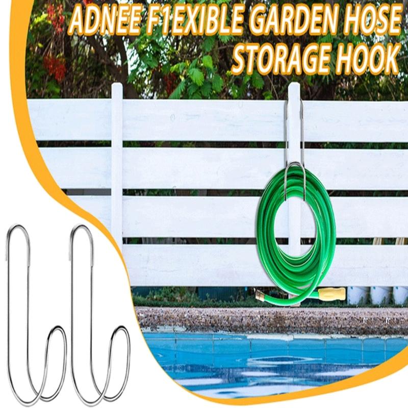 Sturdy Stainless Steel Hose Holder Wall Mounted Water Pipe Organizers for Garden Yard Garage