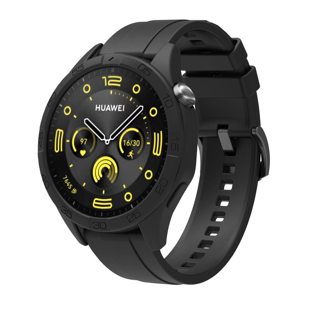 Huawei Watch GT4 GT5 GT6 46mm için Silikon Kılıf+Silikon Kayış