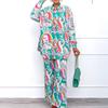 New large size casual fashion loose printing two-piece set