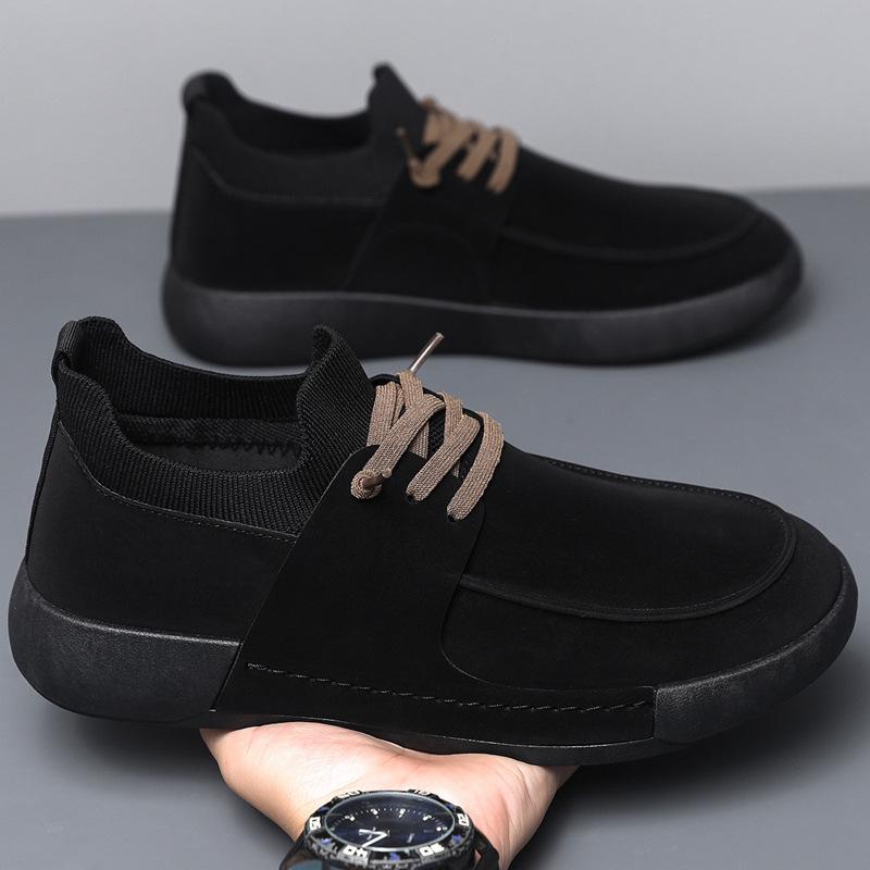Men's Autumn Soft Leather Slip-on Loafers - Versatile, Breathable, Comfortable Casual Shoes with Soft Sole.