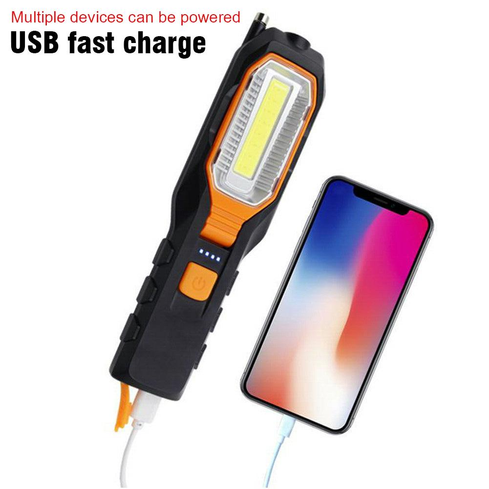 LED Work Light COB Car Garage Inspection Lamp Magnetic Torch USB Rechargeable