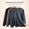 Men's Thickened Thermal Wool Silk Blend Base Layer Top