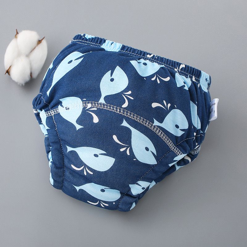 5PC Baby Cotton Cloth Diaper Training Pants Infant Toilet Training Pants for Boys and Girls Summer Diapers Leak Proof and Waterproof