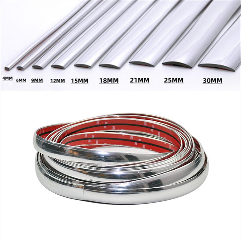 

Защитная пленка для кузова/двери, декоративная полоса для бампера, авто наклейка на край окна, серебро, 4 мм, 6 мм, 9 мм, 15 мм, 21 мм, 25 мм 1Mx4MM