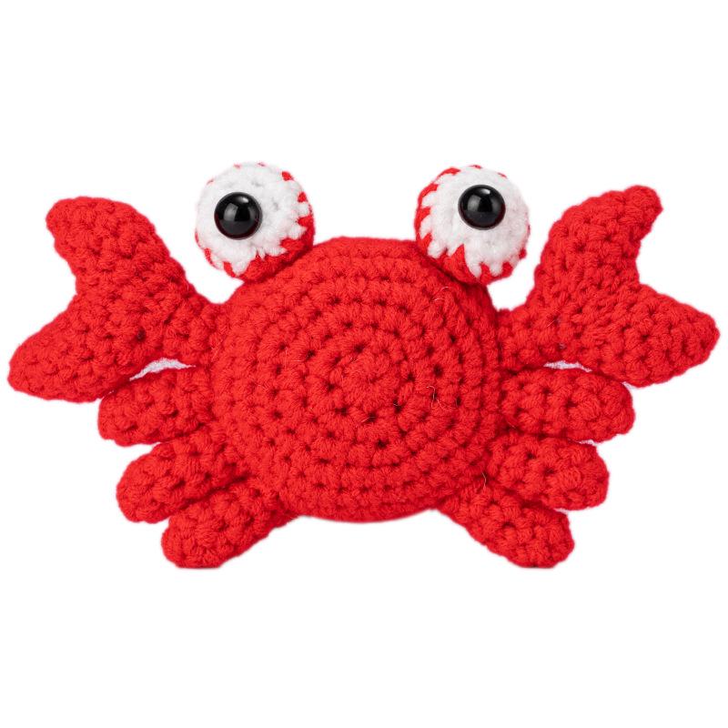 DIY Virkad Djursats med Garn, Engelska Instruktioner & Videoguide