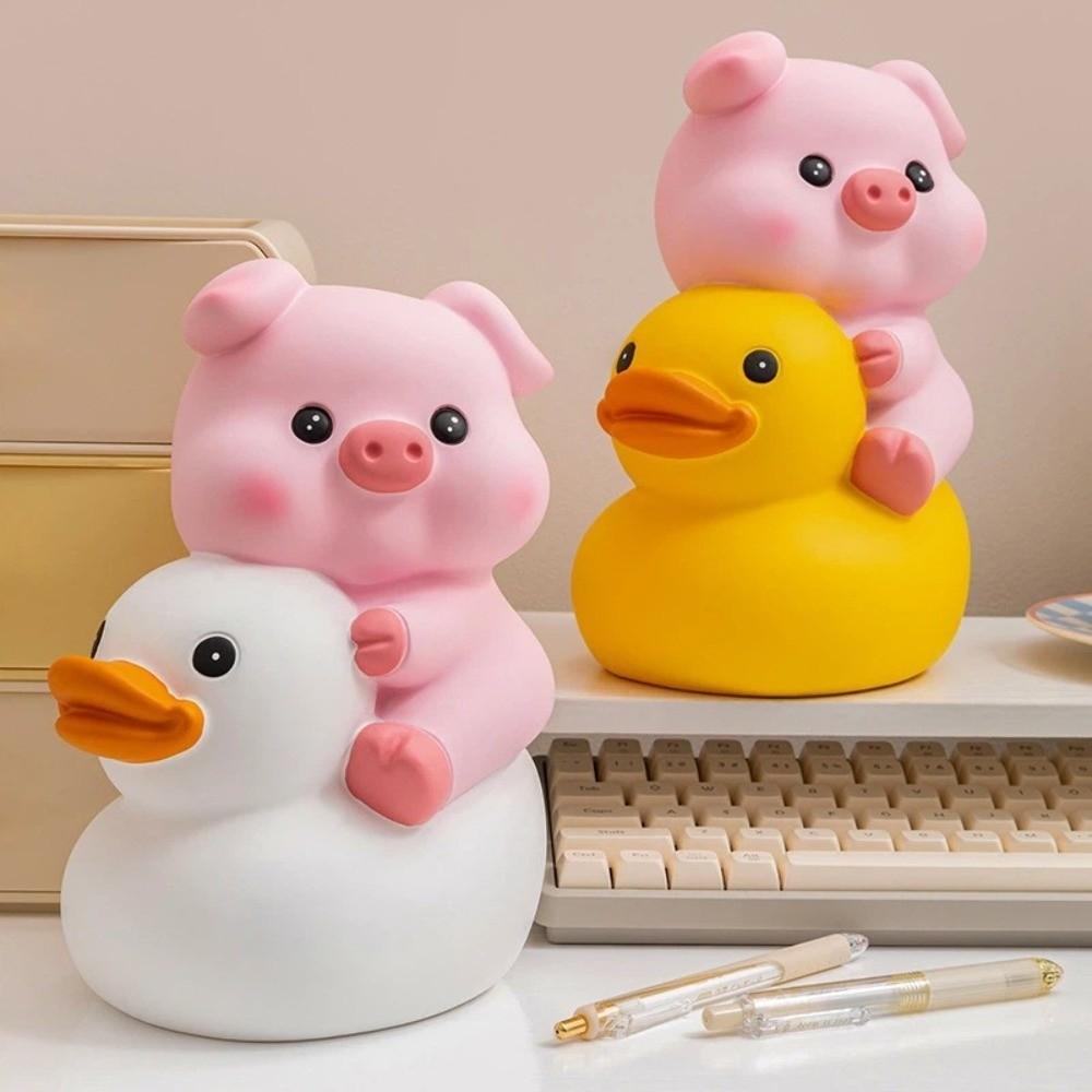 Vinyl Pig Vinyl Piggy Bank Animal Fall Protection Pig Money Jar Thickened Pig Duck Riding Coin Saving Box Kids Children
