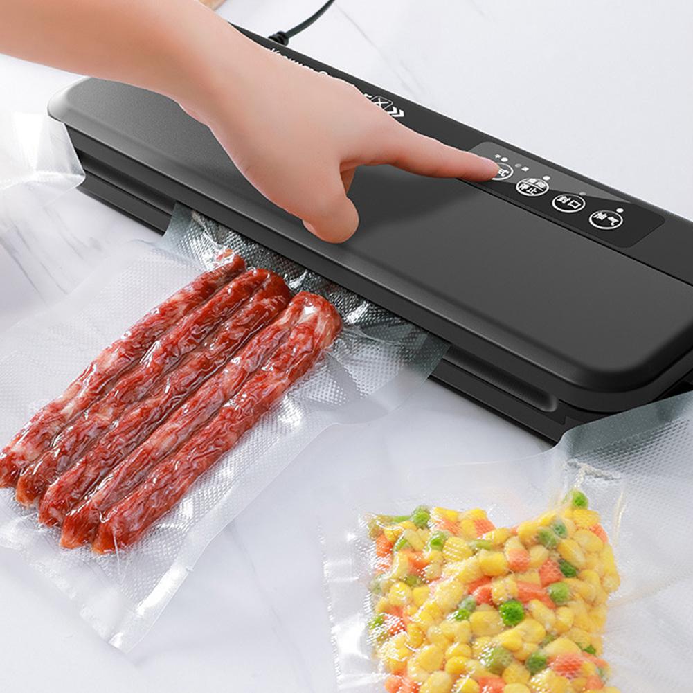 Food Vacuum Sealer Machine Dry and Moist Food Modes 60KPA Automatic For Food Preservation With 10Pcs Bags