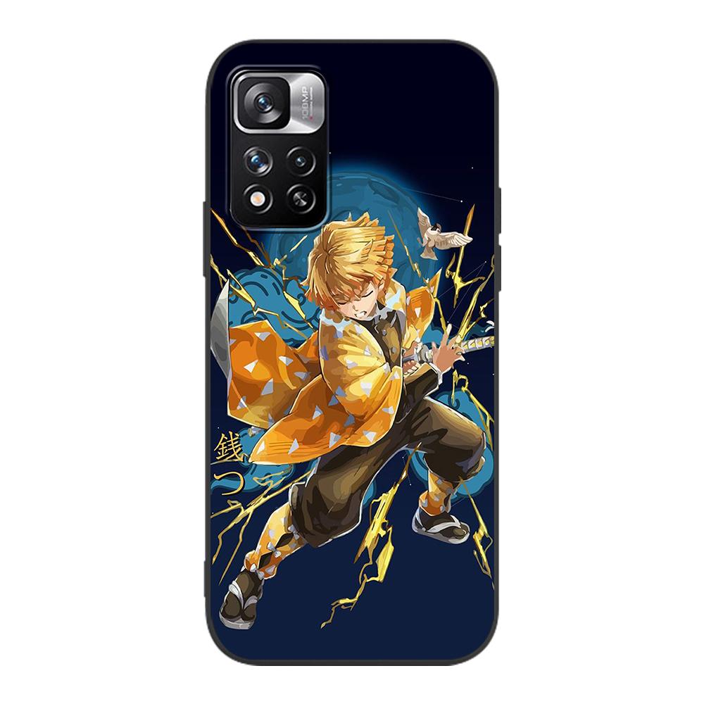 Demon Slayer Case for Xiaomi Redmi Note 9S 9 8 10 11 Pro 9C 9A 7 8T 7A 8A 10S 11T 11E 9T Black Soft Silicone Phone Cover Shell