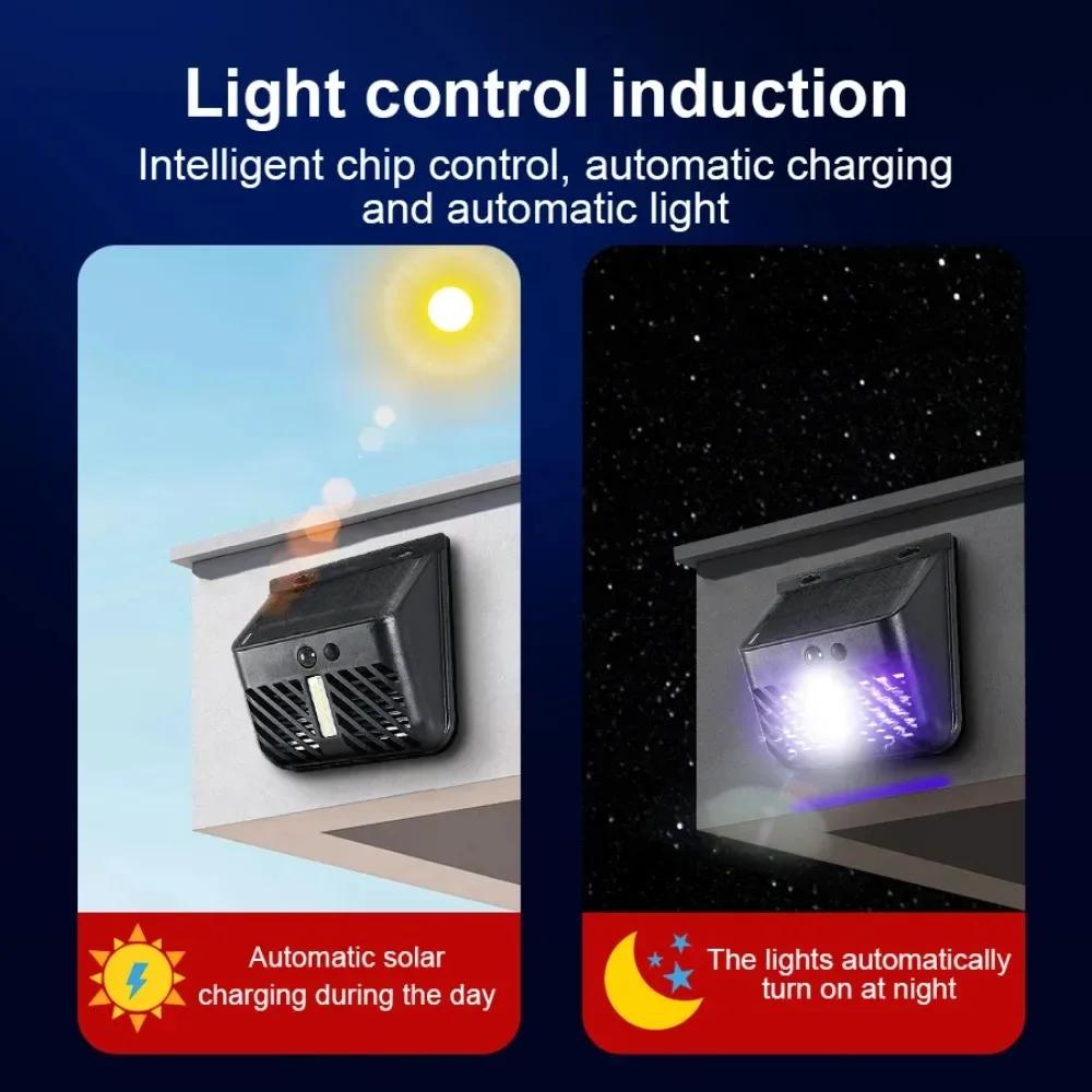 Solar Powered Mosquito Killer Lamp, Outdoor Courtyard Garden Fly Killer Lamp, Mosquito Repellent Camping, Orchard Lure and Kill Insect Artifact