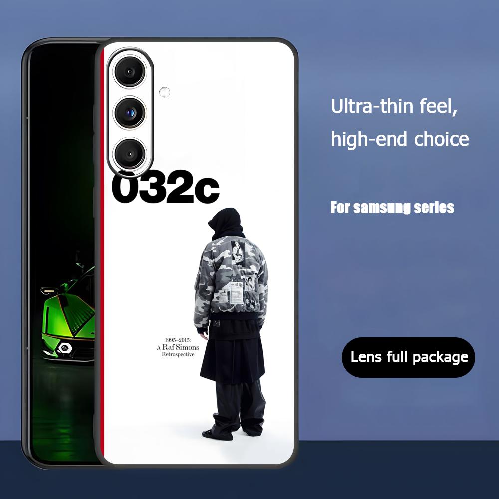 

Brand 03-2c LOGO Phone Case For Samsung Galaxy S26 S25 S24 S23 S22 S21 Plus Ultra Note20 Soft Black Galaxy S23 Ultra