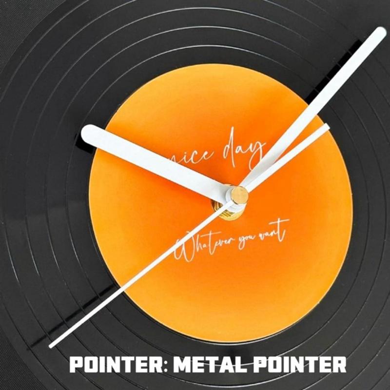 Creative Vinyl Record Style Clock with Display Stand Clock Ornament