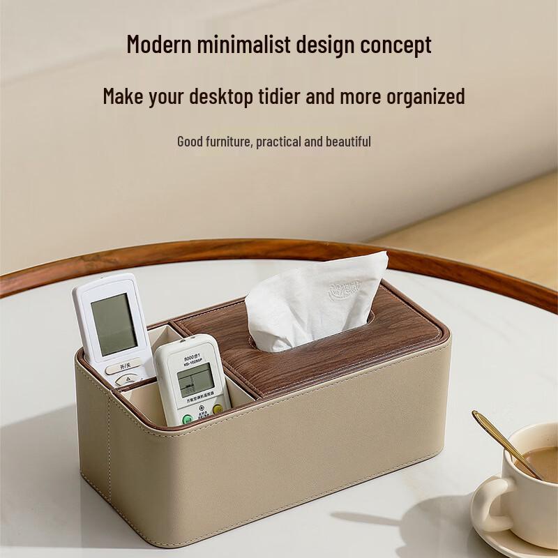 Multifunctional Tissue Box with Remote Control Holder