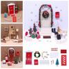 Mini Tree Fairy Toy House Wreath Miniature Elf Door Craft Gift DollHouse Elf Kit  Christmas Decor