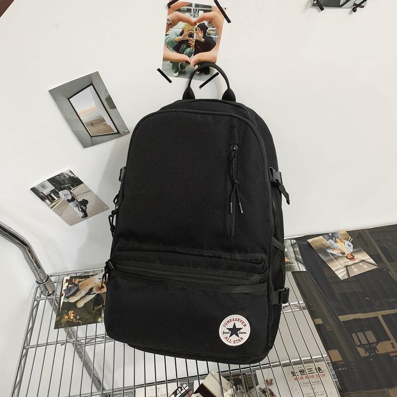 

Рюкзак для студенток с изысканным чувством стиля, простой и универсальный, японский школьный рюкзак большой вместимости для учениц средней школы чёрный