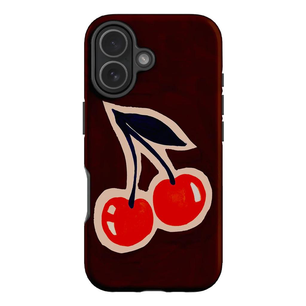 Clmj Cherry Rose Phone Case For IPhone 17 16e 16 15 14 13 12 11 X XS XR XSMAX 8 Air Pro Max Plus Luxury Double-layer Back Cover