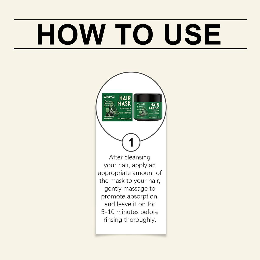 Natural Usman Shampoo Bar + Hair Mask+Hair Oil Set, Usma Grass Soap for Women&Men Gray Hair Reverse, Hair Thickening & Darkening