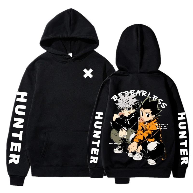 Japonské Anime Hunter X Hunter Grafický Potisk Mikiny s Kapucí Killua Zoldyck Gon Harajuku Unisex Pulovr Nadměrná Velikost Streetwear Mikina s Kapucí