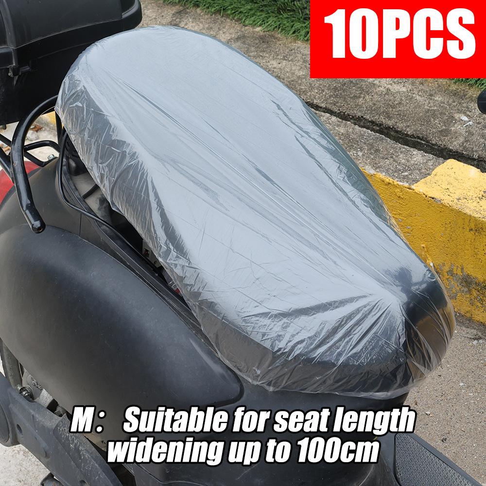 

Одноразовый пластиковый чехол для сиденья мотоцикла, эластичный прозрачный защитный чехол для электрического велосипеда, подушка для сиденья, непромокаемый пылезащитный чехол