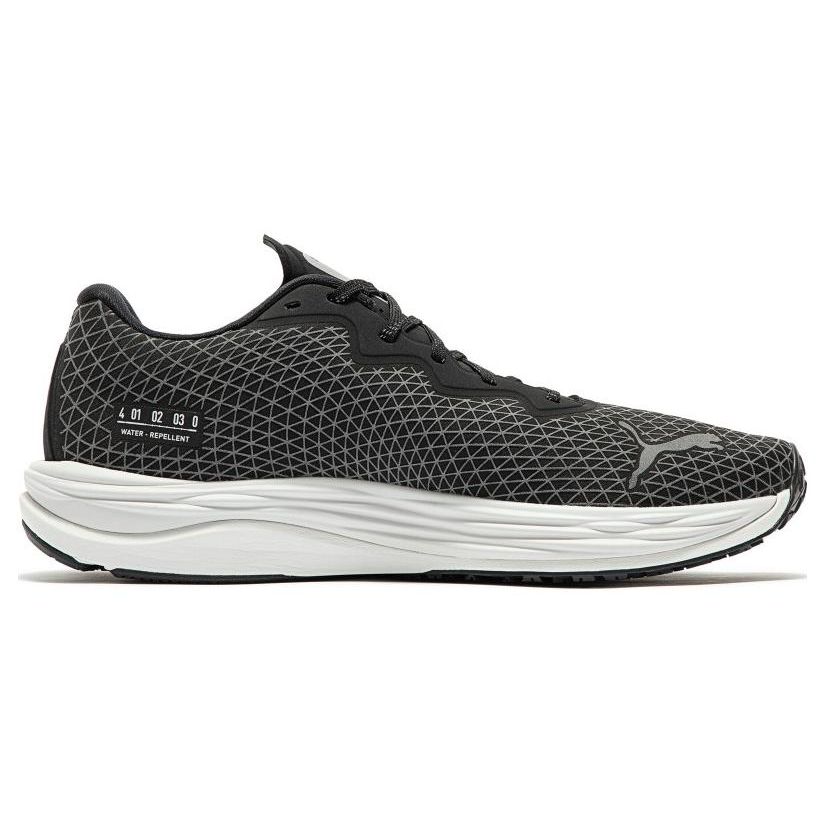 Puma Velocity Nitro 2 Wtr Bequemes Stoff Rutschfest Langlebig Low-Top Trainings Laufschuhe Herren Sneaker Schwarz Weiß 376917-01