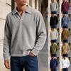 Men's Retro Corduroy Long Sleeve Shirt with Lapel Collar for Casual Everyday Wear