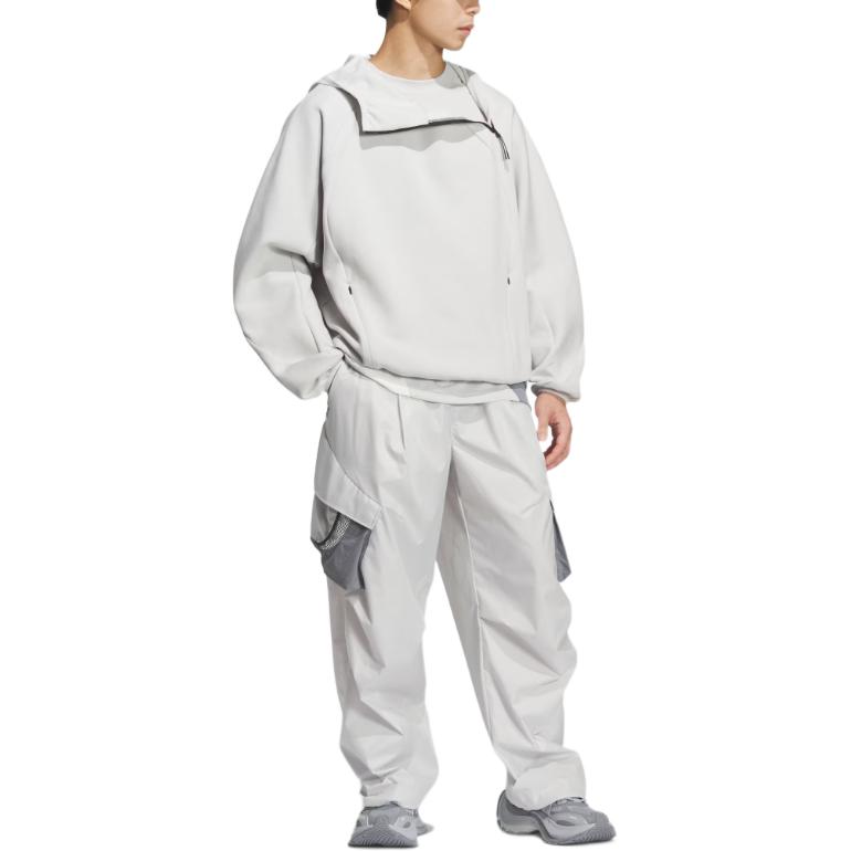 Adidas FOS Sweatshirts Men's Light Gray Hooded Moderate KS3281