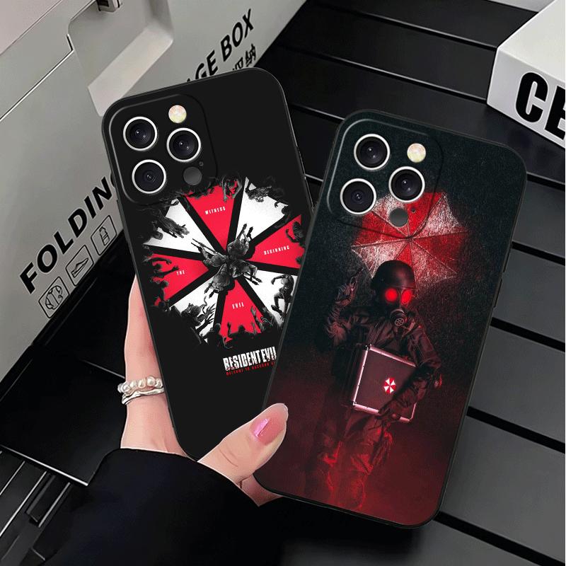 R-Resident-Evil Game Soft Phone Case for iPhone 16 16E 17 Air 15 Pro Max 14 Plus 13 Mini 11 12 7 Black Cover Back Shell
