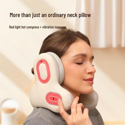 Cross-border U-shaped Neck and Shoulder Massager with Heating, Portable Sleep Pillow and Mobile Music Integration.