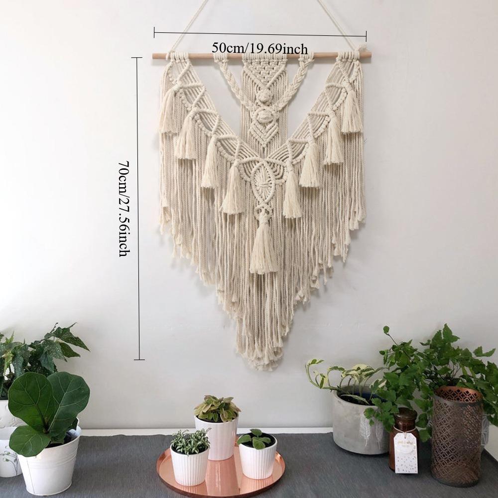 Bohemian Macrame Wall Hanging Tassel Boho Tapestry Hand-Woven For Home Decor Livingroom Bedroom Room House Decoration room decor