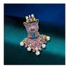 European and American full diamond, bear brooch, vintage court style, heavy-duty animal themed crown brooch