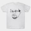 Herren Schwarzes Print-T-Shirt Edward Snowden No-Cut Transferpapier Druck Baumwoll-T-Shirt
