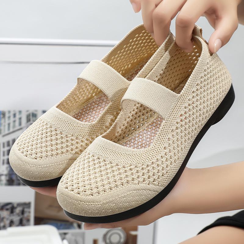Versatile Casual Shoes Shoes for Middle-aged and Elderly People Breathable Flat Shoes Cloth Shoes Single Shoes