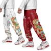 גברים משוחררים היפ הופ Streetwear מכנסיים להדפסת דרקון מכנסיים בסגנון סיני לגברים מכנסיים ספורט אלסטיים מותן