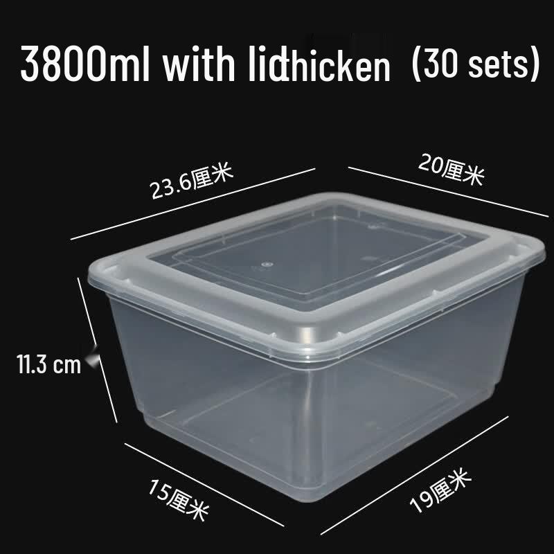 Food Grade Disposable Rectangular Takeaway Containers