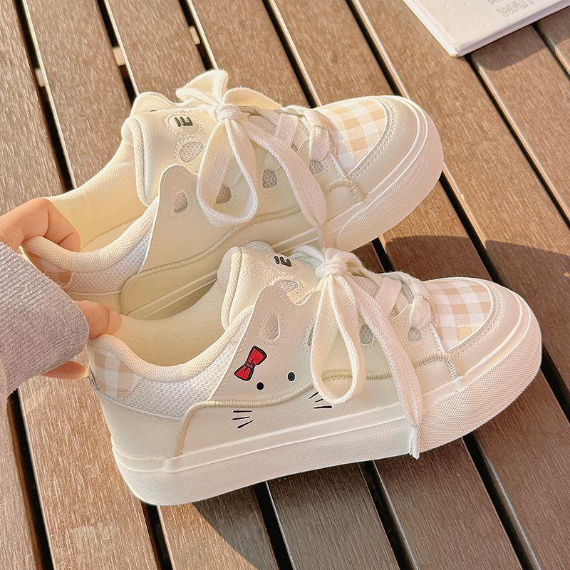 Little white shoes women's spring 2025 new niche original versatile milk fufu with skirt board shoes sports and leisure shoes