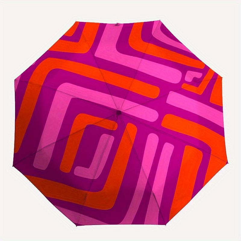 

1pc Colorful Maze Automatic Open/Close Umbrella, Umbrella with cartoon Design, Portable Compact Umbrella for Men & Women, Good Holiday Gift