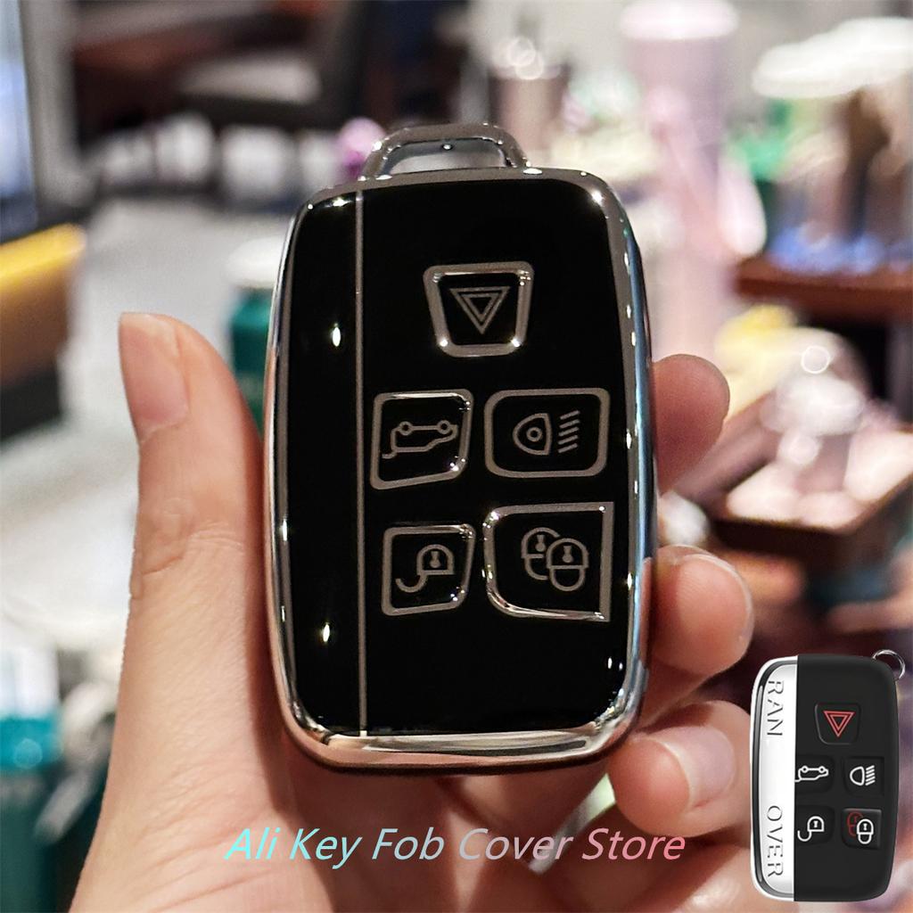 Key Fob Cover for Evoque Velar Sport Discovery Freelander2 LR4 Land Rover Sport Jaguar XF XJ XE F-PACE F-Type Lanyard