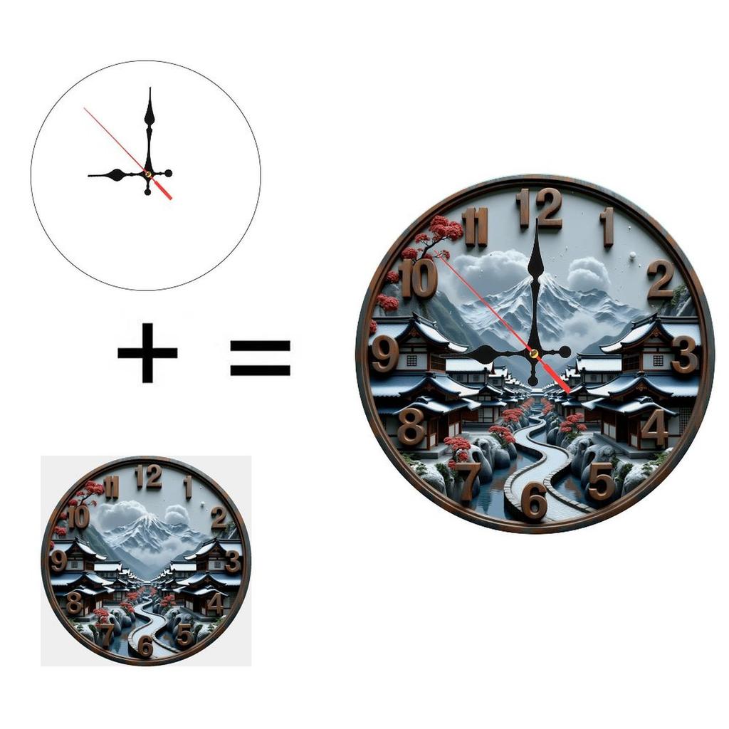 10 Inch Wood Wall Clock Designed As a Puzzle or Maze
