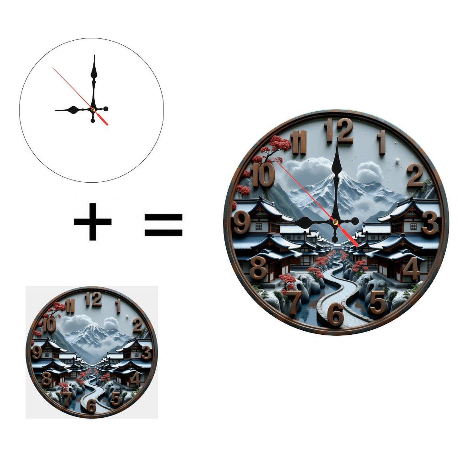 10 Inch Wood Wall Clock Designed as a Puzzle or Maze (White,25*25cm/9.843*9.843inch) белый