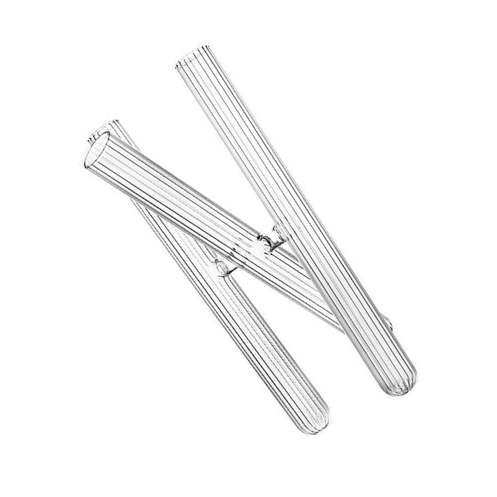 3/4 Striped Glass Test Tube Vases for Elegant Flower Display Desktop Shelf Plant Terrarium Container for Home Aesthetic
