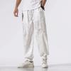 2026 Summer Chinese Style Men Dragon Print Casual Harem Pants Men Wide Leg Jogger Trousers Male Hip Hop Loose Ankle Banded Pants