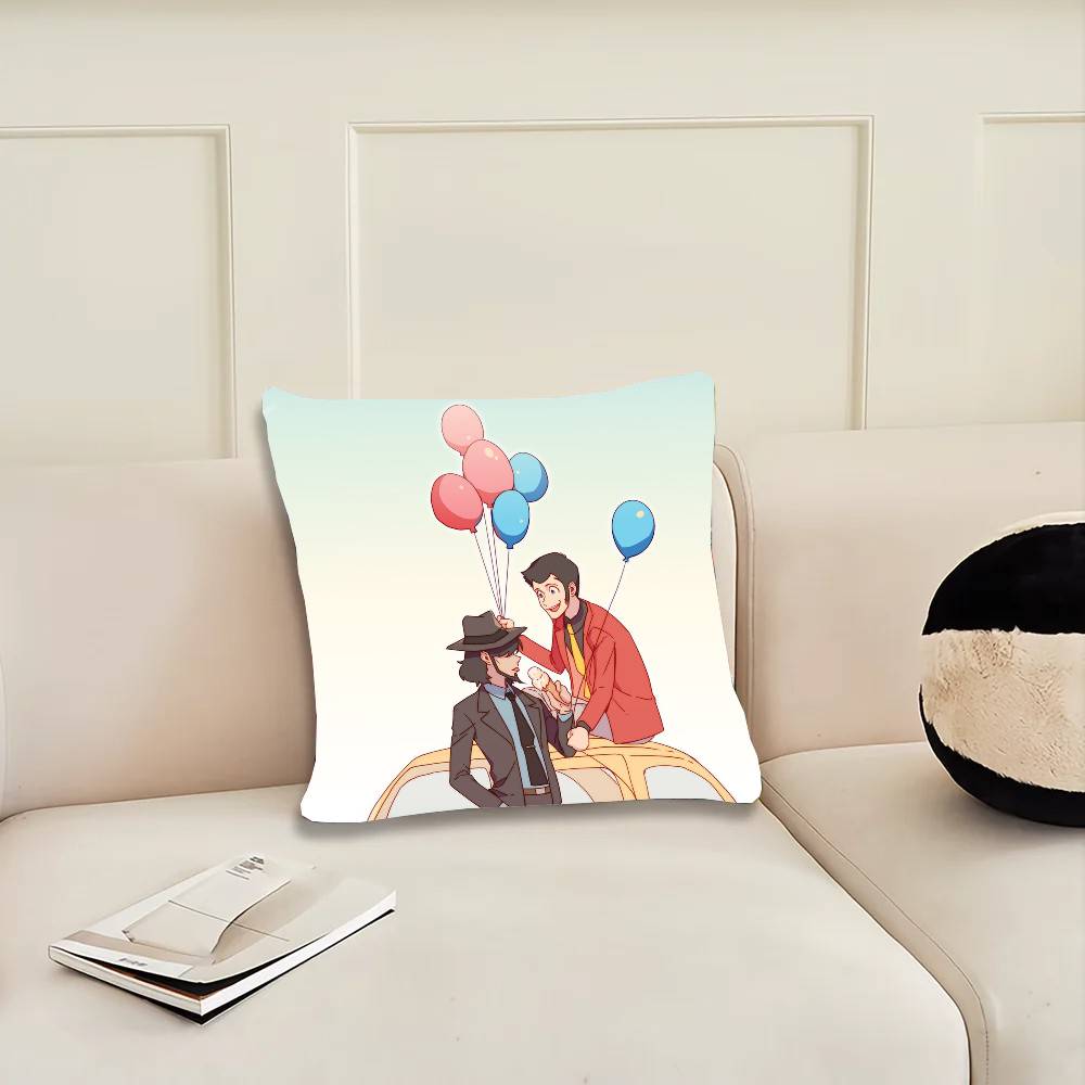 Anime L-Lupin III Pillow Case Sofa Cushion Cover Room Home Decoration