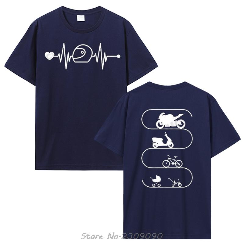 Men T-Shirt Motorcycles Evolution ECG Graphic Y2k Tops Funny Hip Hop Streetwear Two-sided Short Sleeve Tees Oversized Clothing