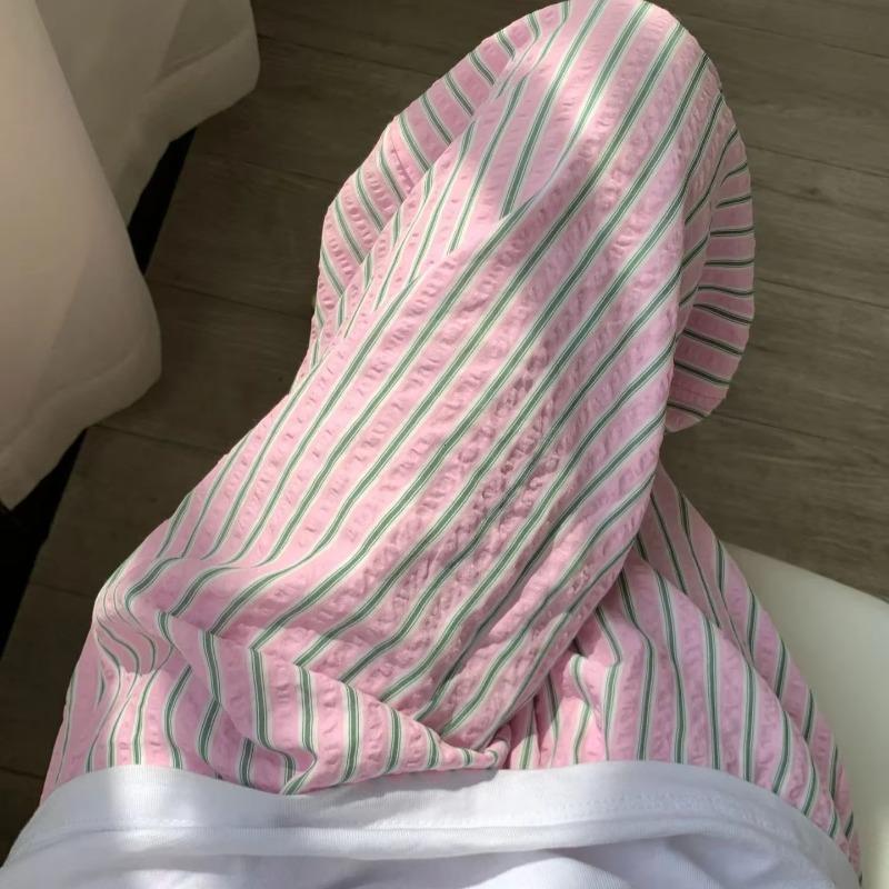 Корейские полосатые простые свободные брюки для ходьбы, повседневные широкие брюки, женские свободные праздничные брюки, преппи, милые, с высокой талией, офисные брюки XS