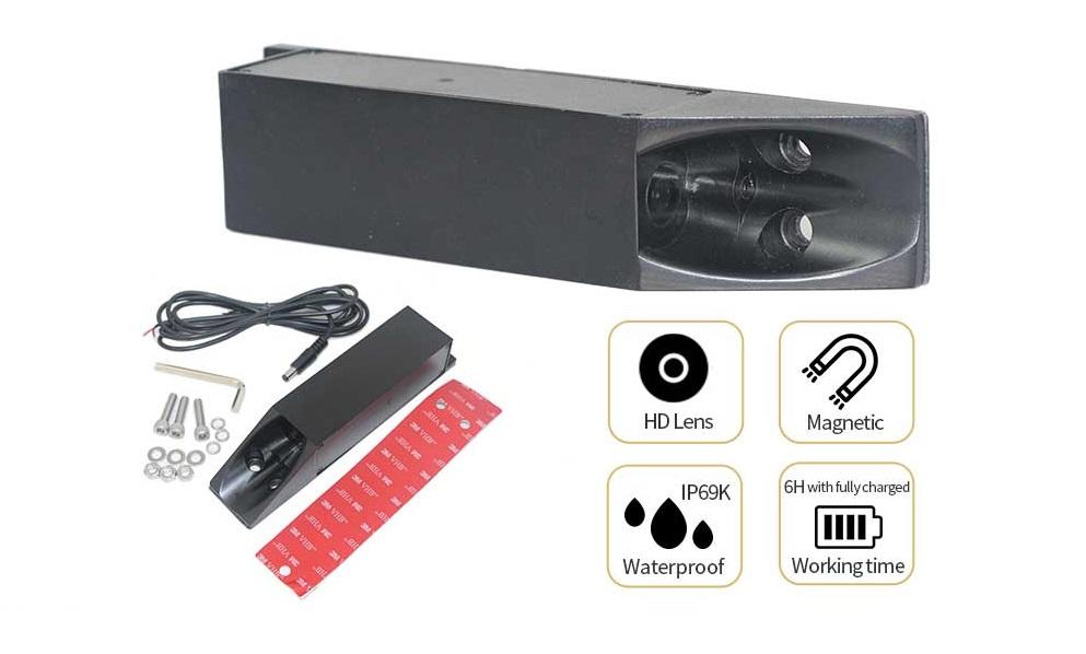 Bezprzewodowy Zestaw Do Wózka Widłowego Ahd 1080P Kamera Cofania Magnetyczna Z Własnym Zasilaniem + Monitor 7" Ip68 12V/24V