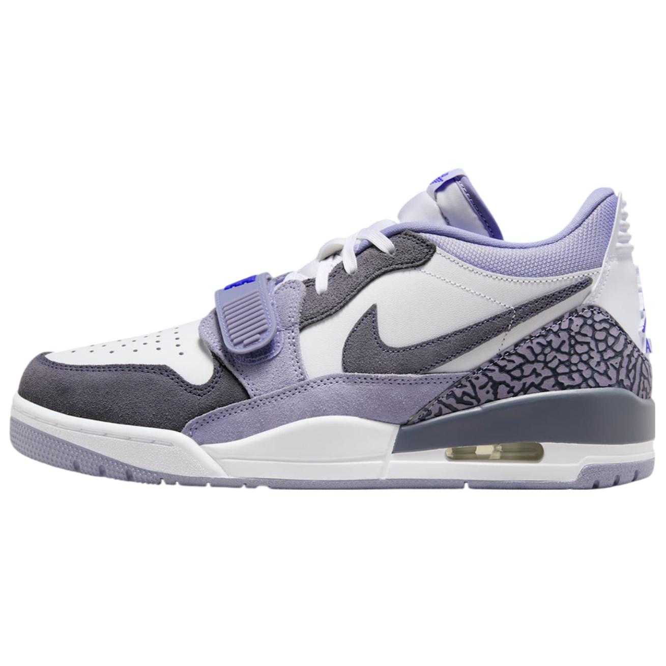 

Новые кроссовки Jordan Legacy 312 с низким верхом, противоскользящие, износостойкие, винтажные, для баскетбола, мужские, бело-черно-фиолетовые CD7069-108 40.5